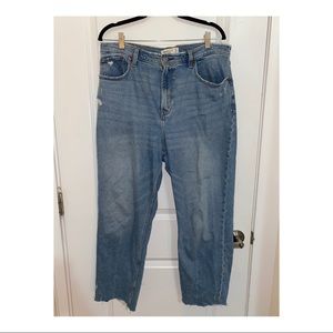 Abercrombie Ankle Straight High Rise Curvy Jeans